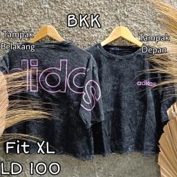 BR22962 - ADI LENGAN 3/4 IMPORT BKK TSHIRT TUMBLR TEE HITAM SIZE XL