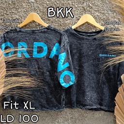 BR22963 - GIORDAN LENGAN 3/4 IMPORT BKK TSHIRT TUMBLR TEE HITAM SIZE XL