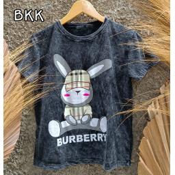 BR22987 - BURBER IMPORT TSHIRT TUMBLR TEE HITAM SIZE L