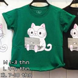 BR23022-7 - CAT KAOS ANAK TSHIRT TUMBLR TEE - Size XL Putih