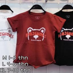 BR23025-9 - AMBIGUOUS KAOS ANAK TSHIRT TUMBLR TEE - Size XL Hitam