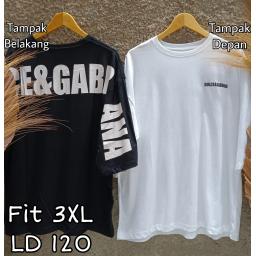 BR23065 - DOLCE TSHIRT TUMBLR TEE LENGAN 7/8 SIZE 3XL - Hitam