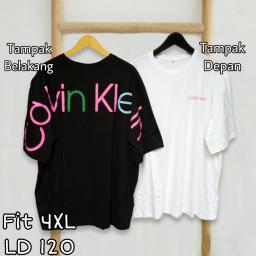 BR23073 - CALVIN TSHIRT TUMBLR TEE SIZE 4XL - Putih