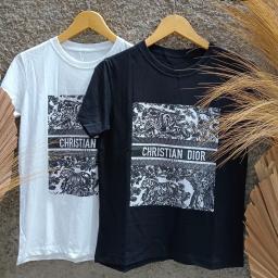 BR23157-2 - CHRISTIAN DIO TSHIRT TUMBLR TEE - Hitam