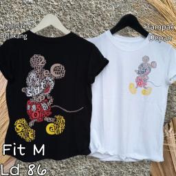 BR23204 - MICKEY TSHIRT TUMBLR TEE SIZE M - Hitam