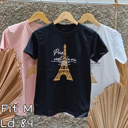 BR23221-2 - PARIS TSHIRT TUMBLR TEE SIZE M - Hitam