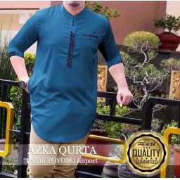 BR23234-2 - AZKA QURTA BIRU LENGAN 7/8 - Size L