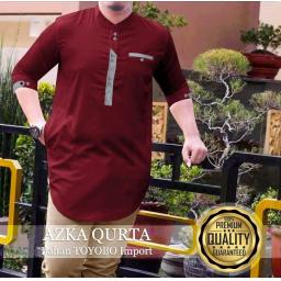 BR23238-2 - AZKA QURTA MAROON LENGAN 7/8 - Size L