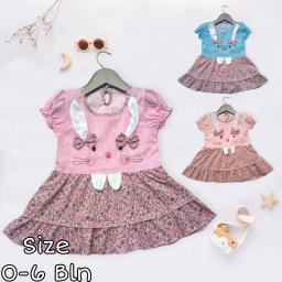 BR23262-3 - DRESS BAYI BUNNY PDM - Peach