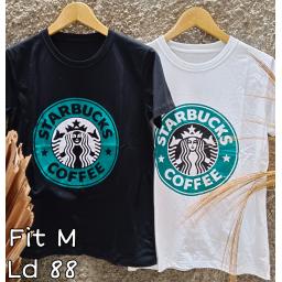 BR23280-2 - STARBUC COFFE TSHIRT TUMBLR TEE SIZE M - Putih
