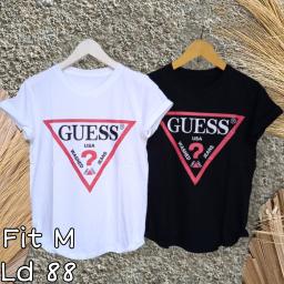 BR23293-2 - GUES TSHIRT TUMBLR TEE SIZE M - Hitam