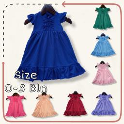 BR23408-7 - DRESS BAYI POLOS LENGAN PENDEK F5.001 - Salem