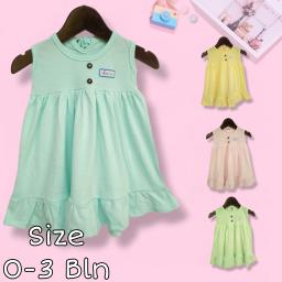 BR23412-4 - DRESS BAYI POLOS LM3 KT - Hijau