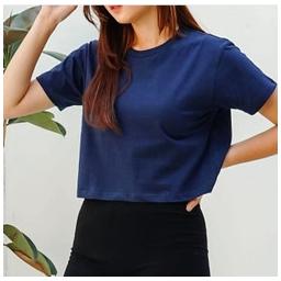 BR23415 - KAOS CROP TEE POLOS NAVY