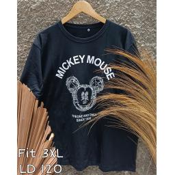 BR23434 - MICKEY TSHIRT TUMBLR TEE HITAM SIZE 3XL