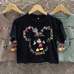 BR23448-2 - KAOS CROP TEE MICKEY 1 - Hitam