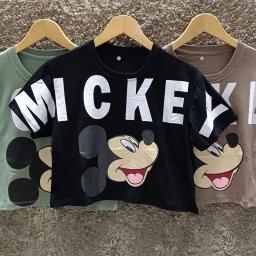 BR23450-2 - KAOS CROP TEE MICKEY 3 - Hitam