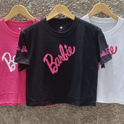 BR23477-1 - KAOS CROP TEE MOTIF BARBIE 3 - Fanta