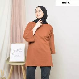 BR23480 - KAOS POLOS BATA LENGAN 7/8 TSHIRT TUMBLR TEE SIZE 2XL
