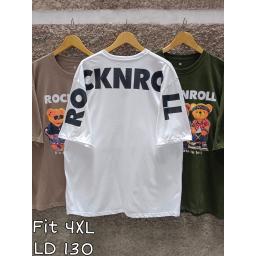 BR23487-2 - ROCKNROLL TSHIRT TUMBLR TEE SIZE 4XL - Putih