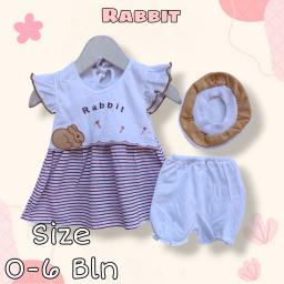 BR23532 - SETELAN DRESS BAYI RABBIT PDM