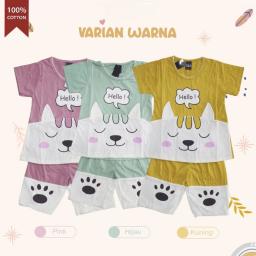 BR23576-1 - SETELAN ANAK HELLO PDM - Pink Size S