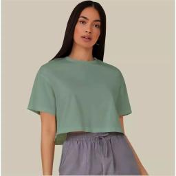 BR23607 - KAOS CROP TEE POLOS MINERAL GREEN