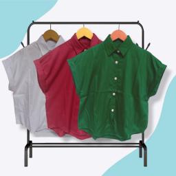 BR23618 - KEMEJA POLOS - Putih