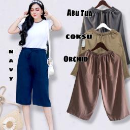 BR23620 - CELANA POLOS 3/4 BAHAN CRINKLE - Coksu