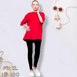BR23636 - KAOS POLOS MERAH LENGAN 3/4 SIZE XL