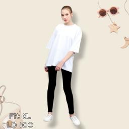 BR23637 - KAOS POLOS PUTIH LENGAN 3/4 SIZE XL