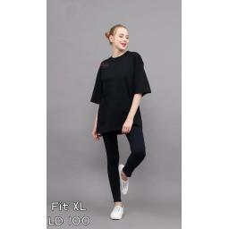 BR23638 - KAOS POLOS HITAM LENGAN 3/4 SIZE XL