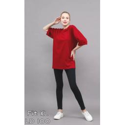 BR23642 - KAOS POLOS MAROON LENGAN 3/4 SIZE XL