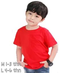 BR23649 - KAOS ANAK POLOS MERAH SIZE M