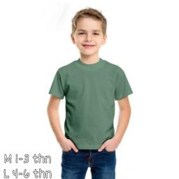 BR23659 - KAOS POLOS ANAK MINERAL GREEN SIZE L