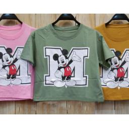 BR23668 - KAOS CROP TEE MICKEY 4 - Pink