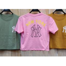 BR23671-3 - KAOS CROP TEE NY - Kuning