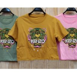 BR23672 - KAOS CROP TEE KENZO PARIS - Hijau sage
