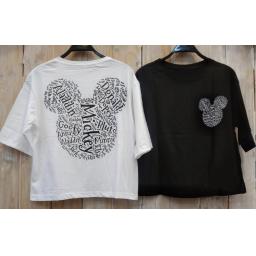 BR23677 - ALADDIN MICKEY LENGAN 3/4 TSHIRT TUMBLR TEE SIZE XL - Putih