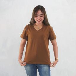 BR23692-5 - KAOS POLOS LEHER V TOFFE LENGAN PENDEK - 4XL