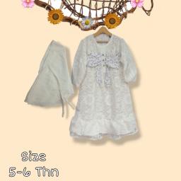 BR23738 - GAMIS ANAK PUTIH BROKAT