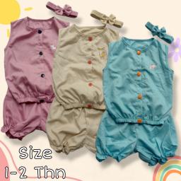 BR23745 - SETELAN ANAK TANPA LENGAN - Ungu