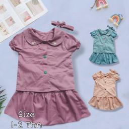 BR23748-2 - SETELAN ROK ANAK - Biru