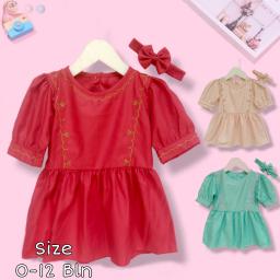 BR23750-3 - DRESS ANAK POLOS - Tosca
