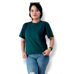 BR23764 - KAOS CROP TEE POLOS HIJAU BOTOL M