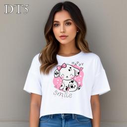 BR23799 - KAOS CROP TEE HAPPY SMILE - Size M