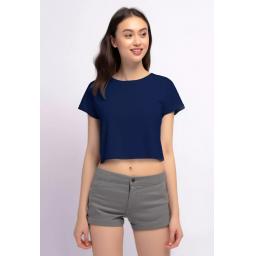 BR23822 - KAOS CROP TEE POLOS NAVY SIZE M