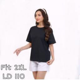 BR23823 - KAOS POLOS LENGAN PENDEK HITAM 2XL