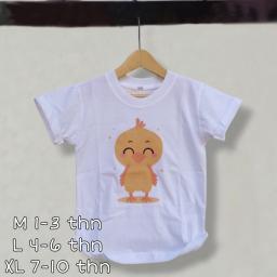 BR23842-3 - DUCK PUTIH KAOS ANAK TSHIRT TUMBLR DT24 - Size XL