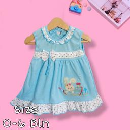 BR23852 - DRESS BAYI BUNNY BIRU